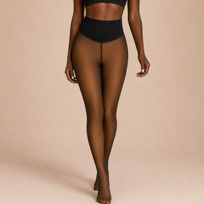 Veloura Sheer Illusion Fleece Lined Leggings