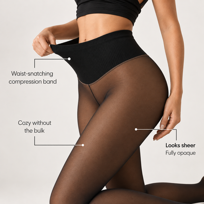 Veloura Sheer Illusion Fleece Lined Leggings